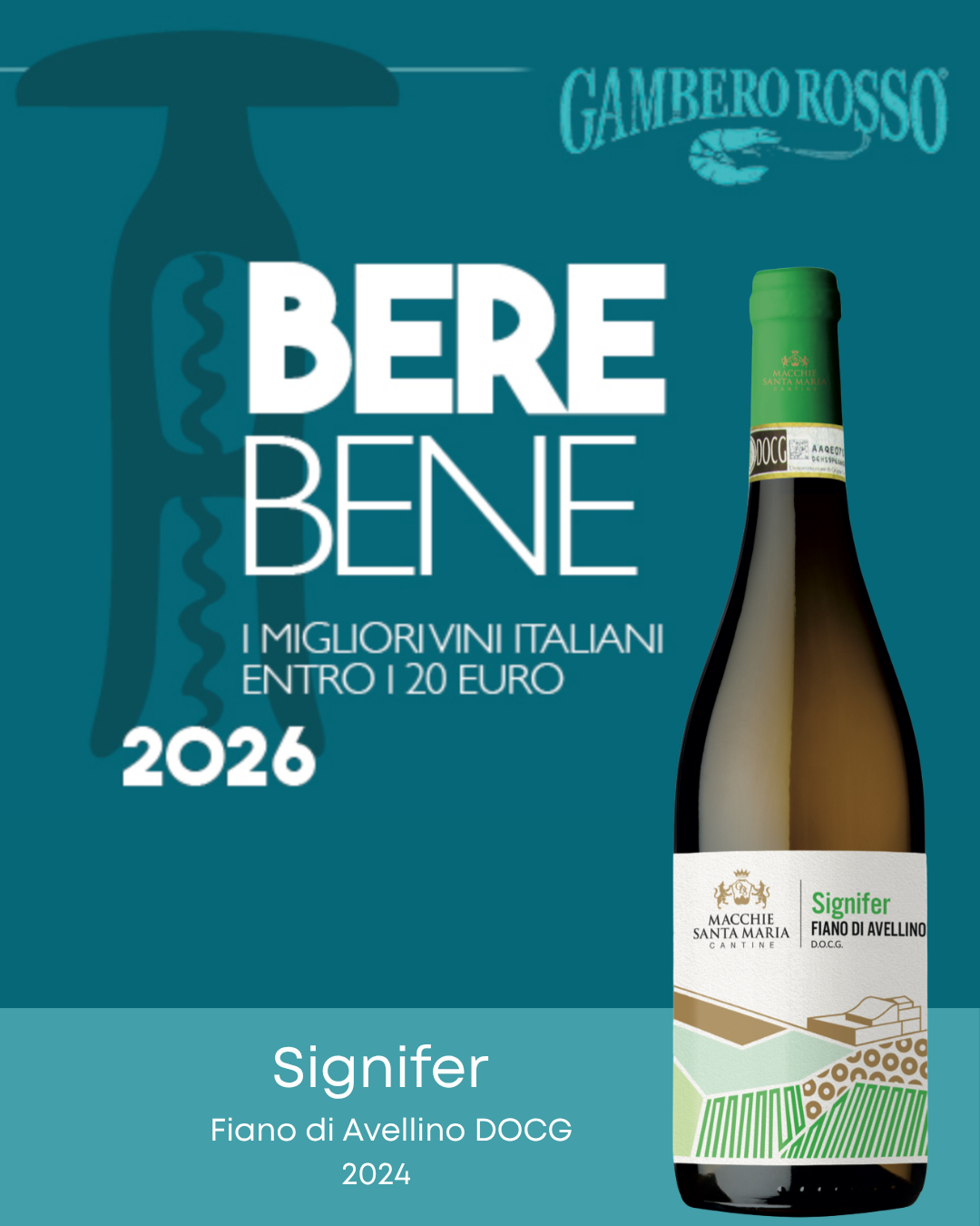 Premio Gambero Rosso Bere Bene 2026 - Macchie Santa Maria Cantine